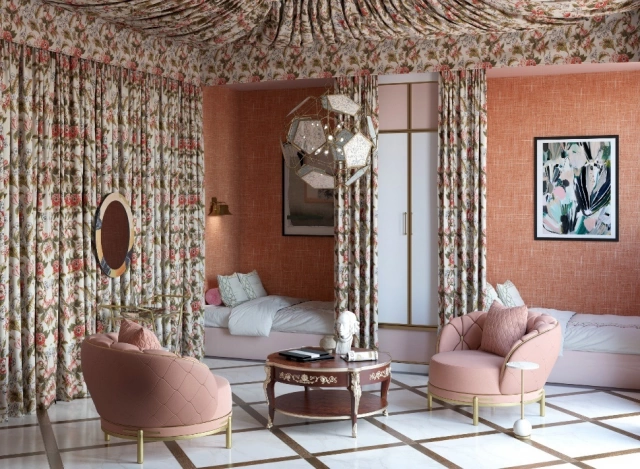 3D Interior Rendering of The Guest Bedroom Designed by Corey Damen Jankins