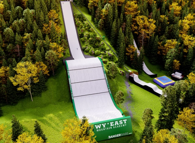 Soaring to the Heights: Breathtaking Ski Jump 3D Exterior Rendering
