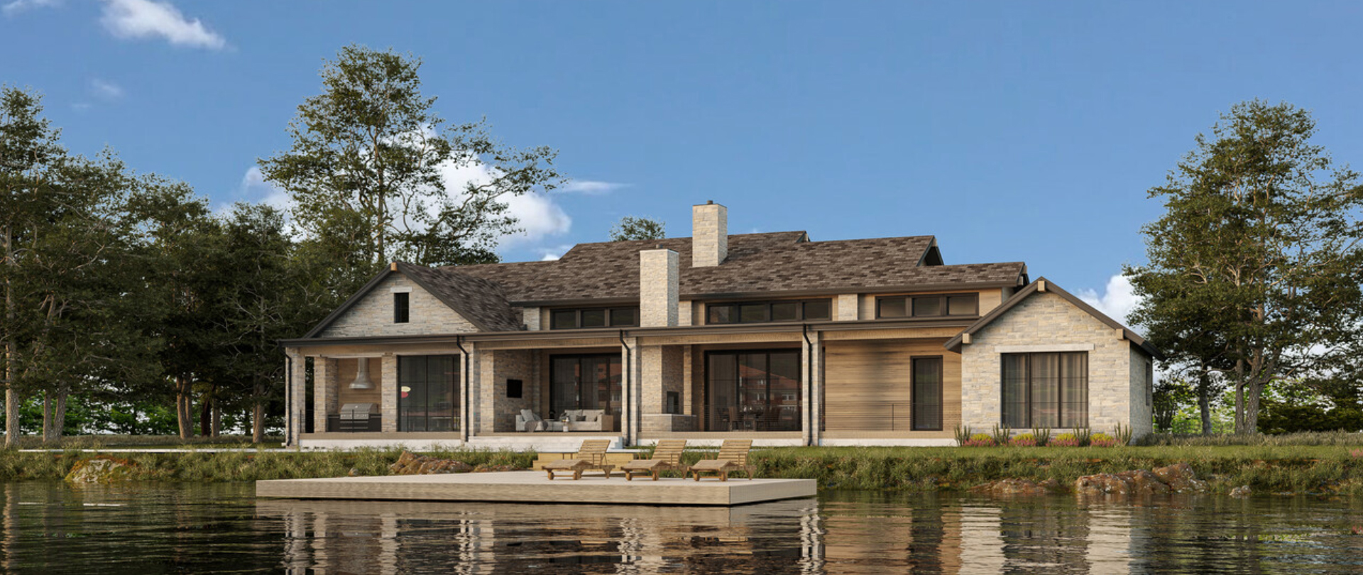 Black Residence: Inspiring Lake House for a Loyal Client 