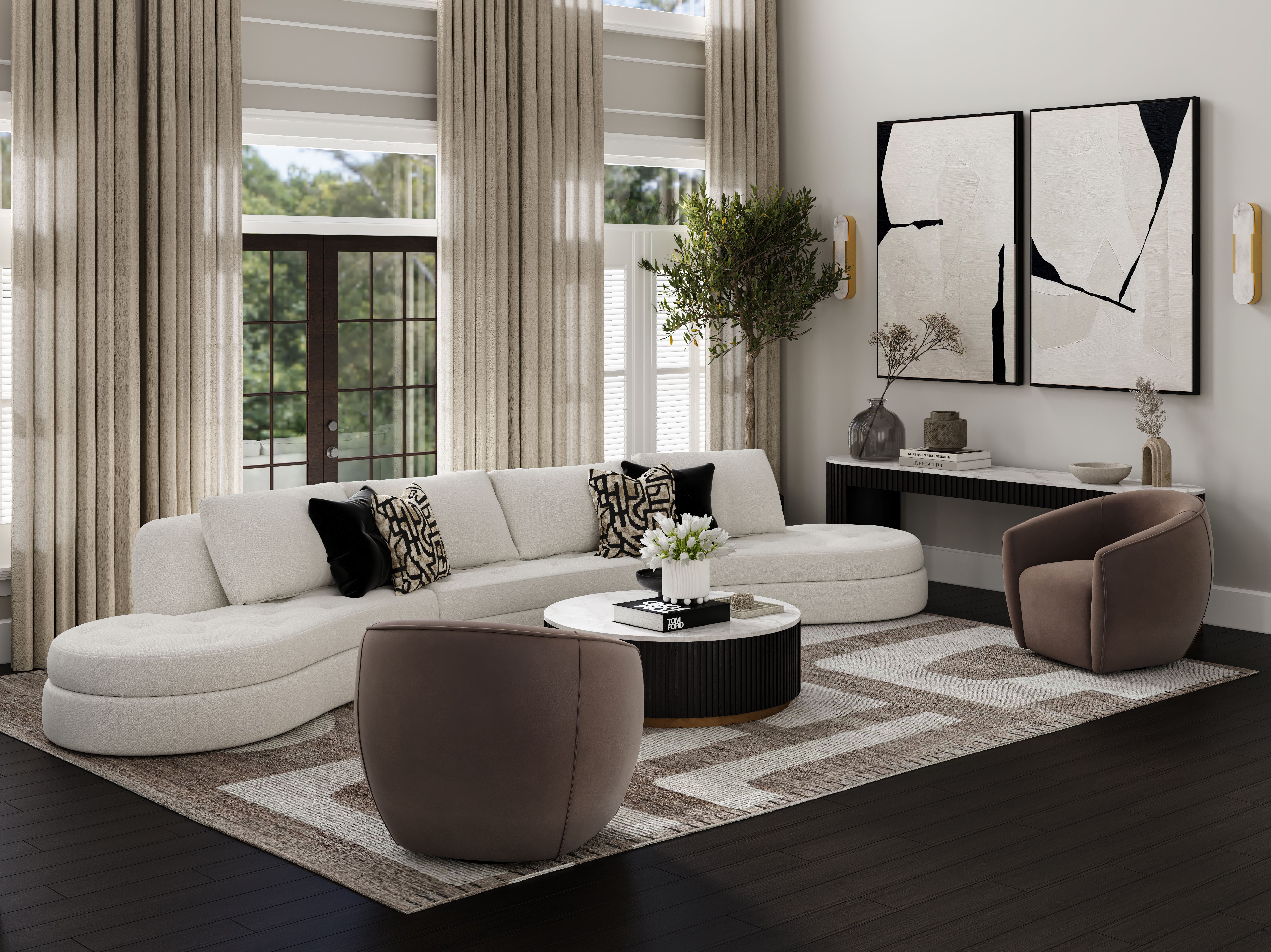 Living Room 3D Product Rendering
